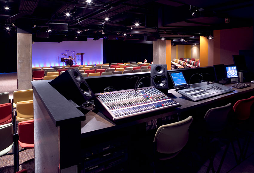 Each floor in an existing 8-floor tower is retrofit to serve the growing Watermark congregation.